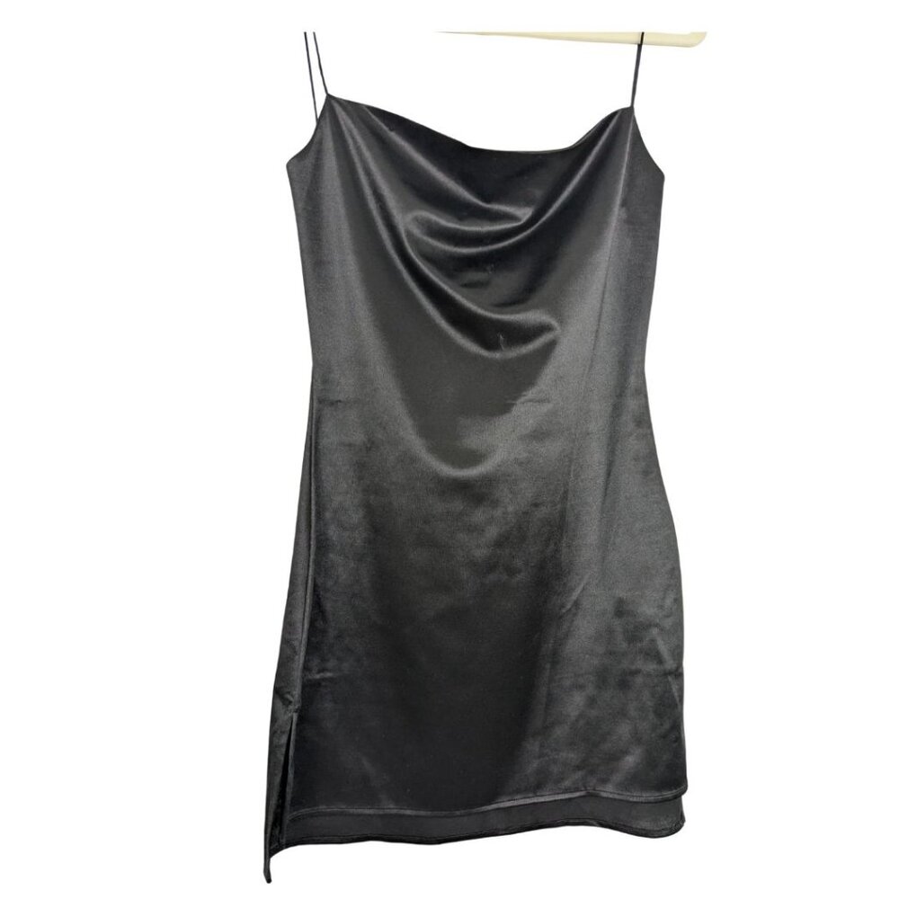 ZAFUL Black Satin Slip Dress | Size S